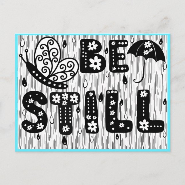 Be Still Coloring Postcard (Front)