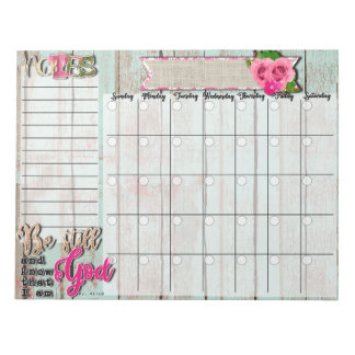 Be Still Desk Calendar Notepad