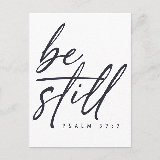 Be Still God Loves Jesus Saves Christian Church Holiday Postcard (Front)