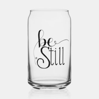 Be Still Iced Coffee Glass