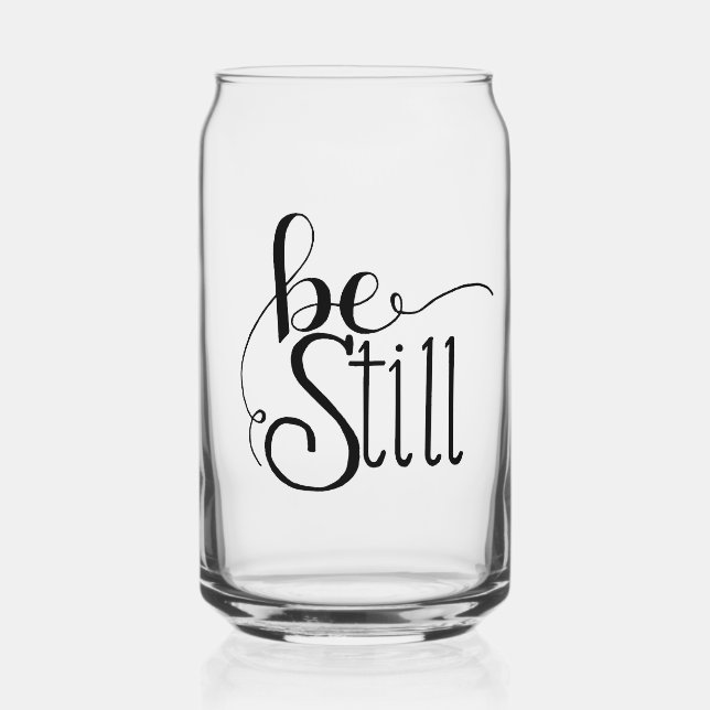 Be Still Iced Coffee Glass (Front)