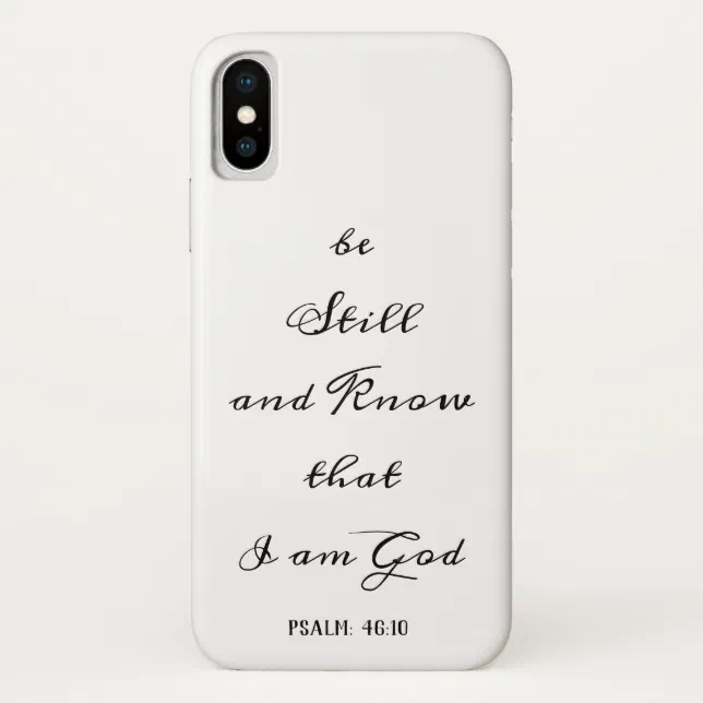 Be Still Inspirational Bible Quote Phone Case Zazzle