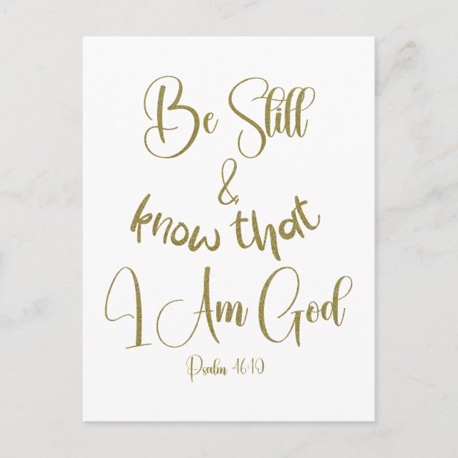 Be Still KJV Bible Verse Postcard (Front)