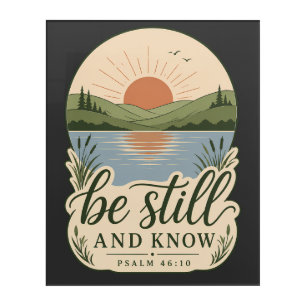 Be Still & Know Psalm 46:10 Christian Nature Faith Acrylic Print
