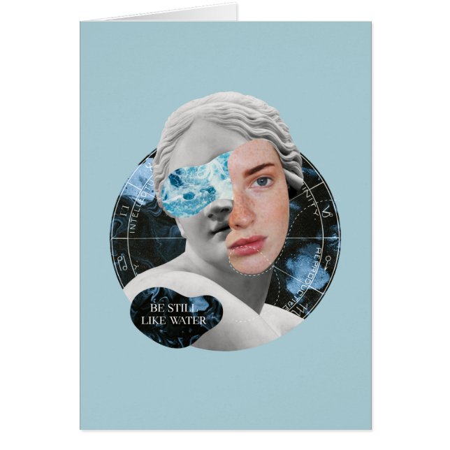 Be Still Like Water Collage All Occassions Cards (Front)