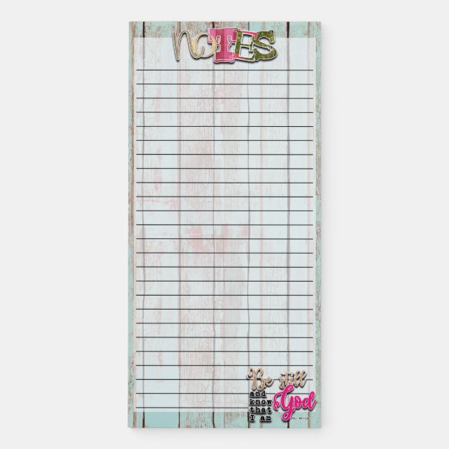 Be Still Magnetic Notepad (Front)