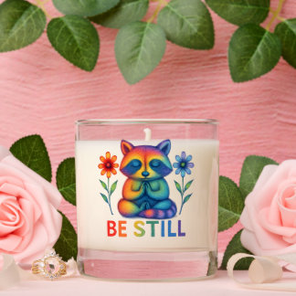 Be Still – Meditation & Prayer Rainbow Raccoon Scented Candle