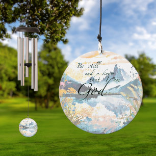 Be still Mountain and wildflowers Wind Chime
