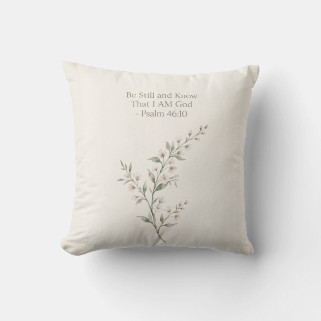Be Still Phone Case Throw Pillow (Front)