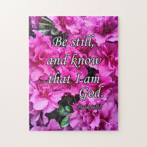 Be Still Pink Flowers Jigsaw Puzzle