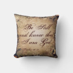 Be Still Psalm 46:10 Christian Throw Pillow at Zazzle
