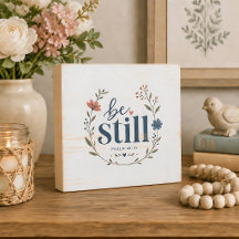 Be Still Psalm 46:10 Floral
