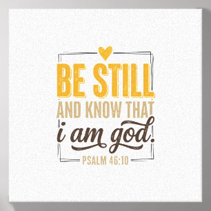 Be Still Psalm 46_10 Vintage Christian Shirt Desig Canvas Photo Tile