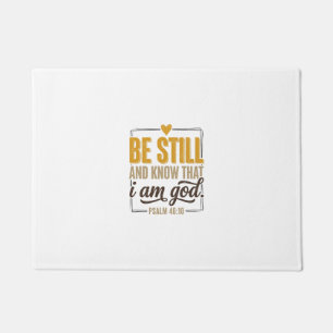 Be Still Psalm 46_10 Vintage Christian Shirt Desig Doormat