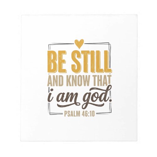 Be Still Psalm 46_10 Vintage Christian Shirt Desig Notepad