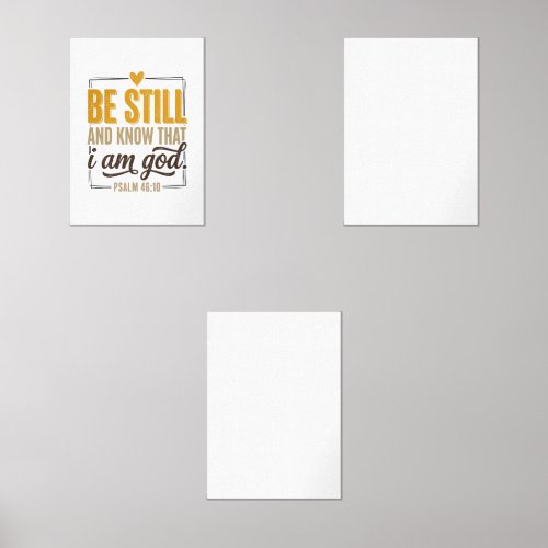 Be Still Psalm 46_10 Vintage Christian Shirt Desig Wall Art Sets