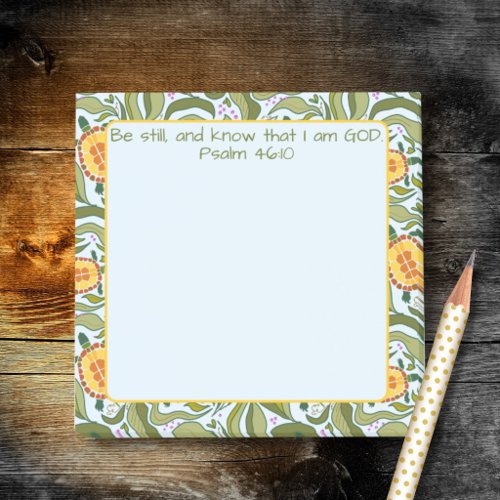Be Still Scripture Garden Turtles Custom Notepad