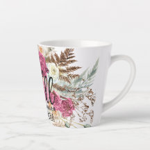 Be Still Trendy Watercolor Pampas Grass Latte Mug