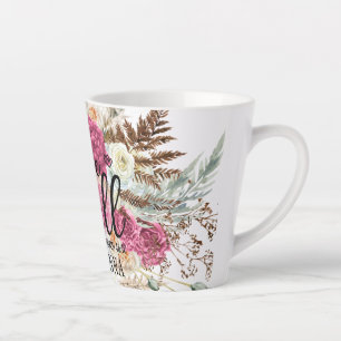 Be Still Trendy Watercolor Pampas Grass Latte Mug