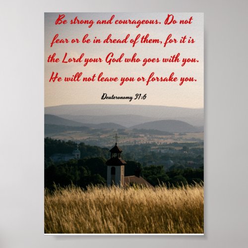 Be strong and courageous _ Bible Poster