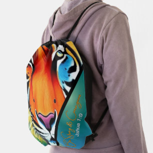 Be Strong and Courageous Christian Faith Drawstring Bag