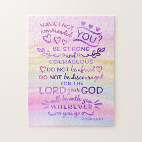 Be Strong and Courageous Joshua 19 Jigsaw Puzzle