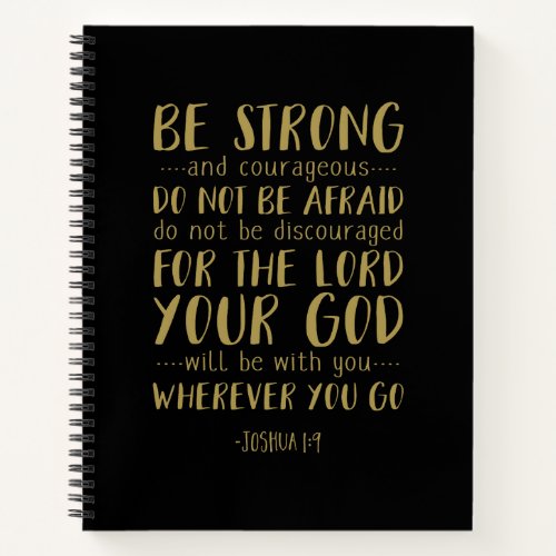Be Strong And Courageous Joshua 19 Notebook