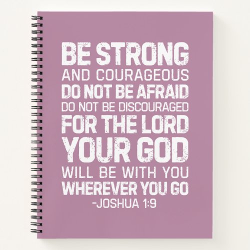 Be Strong And Courageous Joshua 19 Notebook