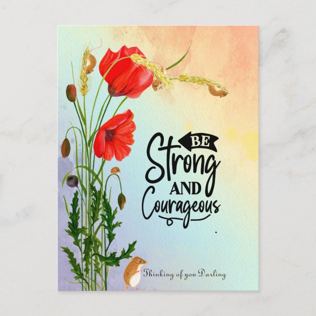 Be Strong and Courageous Joshua 1:9 Postcard (Front)
