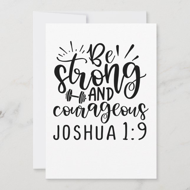 Be Strong And Courageous Joshua 1 9 Save The Date (Front)
