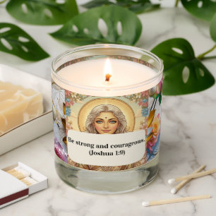 Be strong and courageous. (Joshua 1:9) Scented Candle