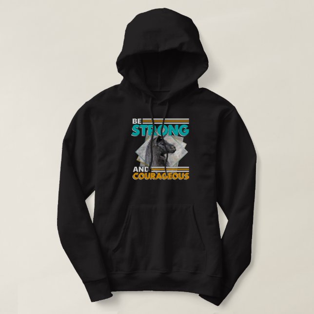 Be Strong and Courageous - Llama Hoodie (Design Front)