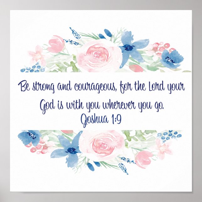 Be Strong and Courageous Poster (Front)