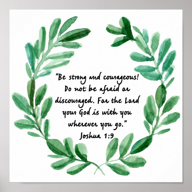 Be strong and Courageous Poster (Front)