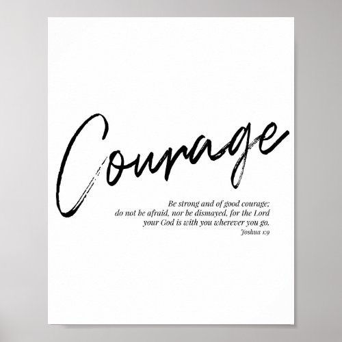 Be Strong and of Good Courage _Joshua 19 Poster