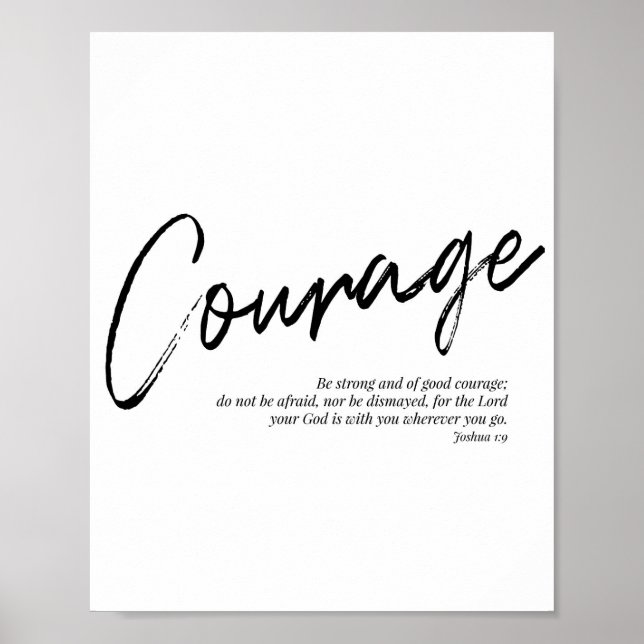 Be Strong and of Good Courage... -Joshua 1:9 Poster (Front)