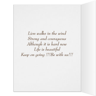 Be strong as a lion card