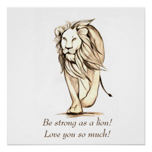 Be strong as a lion poster