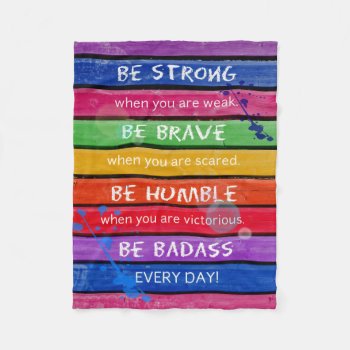Be Strong. Be Brave. Be Humble. Blanket Small by RMJJournals at Zazzle