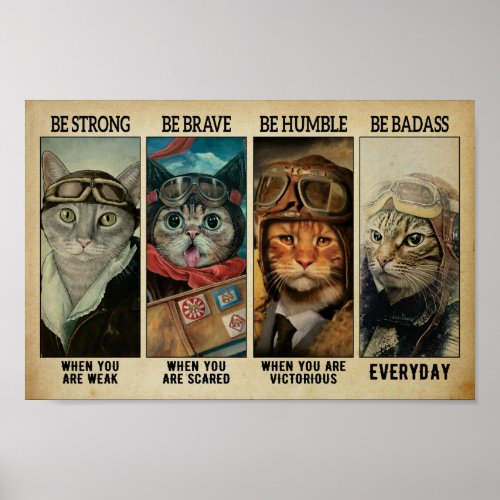 Be strong be brave be humble poster