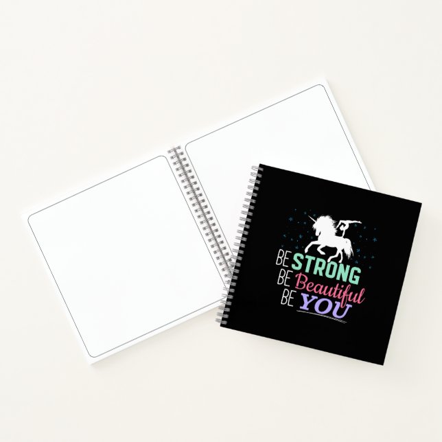 Be Strong Beautiful You - Gymnastics Unicorn Notebook (Inside)