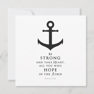 Be Strong Bible Quote Thinking of You Greeting Car Holiday Card