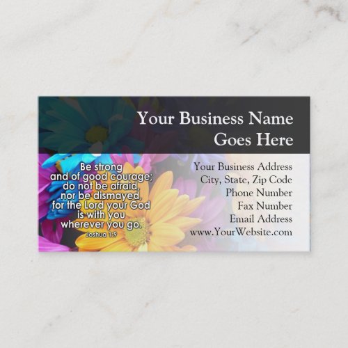 Be Strong Bible Scripture Business Card