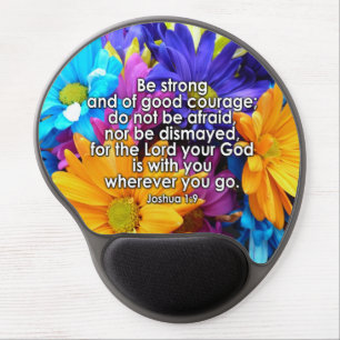 Be Strong Bible Scripture Gel Mouse Pad
