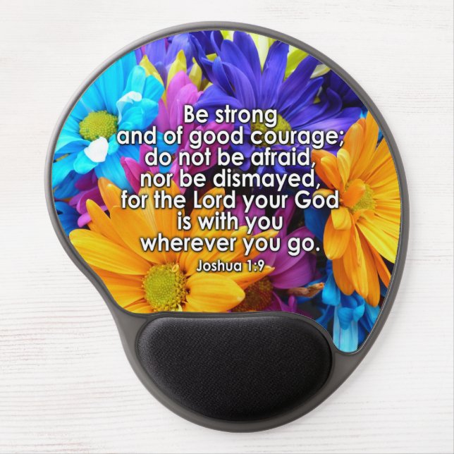 Be Strong Bible Scripture Gel Mouse Pad (Front)