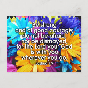 Be Strong Bible Scripture Postcard