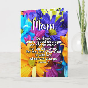 Be Strong Bible Verse Christian Mothers Day Card
