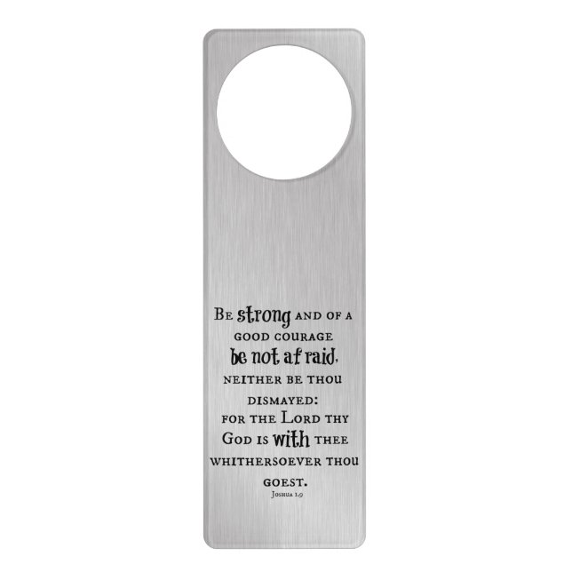 Be Strong Bible Verse Door Hanger (Front)