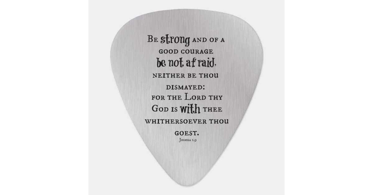 Be Strong Bible Verse Guitar Pick Zazzle Com