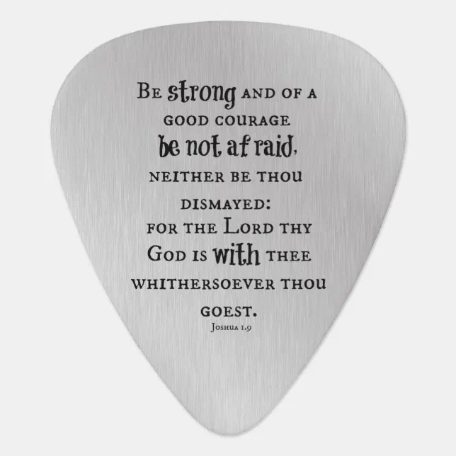 Be Strong Bible Verse Guitar Pick Zazzle